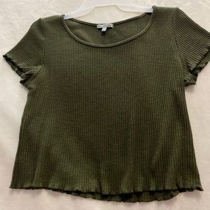 Dark green Crop top Shirt